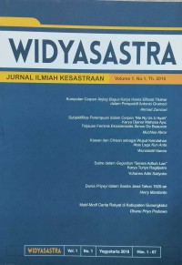 Widyasastra, Volume 1 Nomor 1, 2018