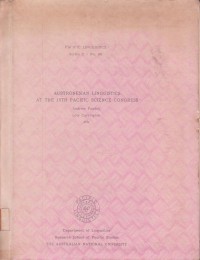Image of Austronesian Linguistics At The 15th Pacific Science Congress