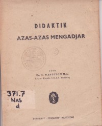 Image of Didaktik Azas-Azas Mengajar