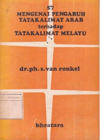 Mengenai Pengaruh Tatakalimat Arab terhadap Tatakalimat Melayu