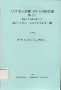 Image of Pantheisme en monisme in de Javaansche Soeloek-Litteratuer