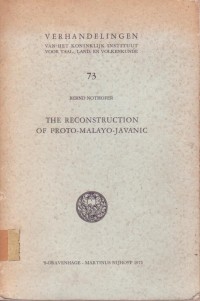 Image of The Reconstruction of Proto-Malayo-Javanic 73