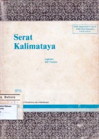 Image of Serat Kalimataya (Transliterasi-Terjemhan)