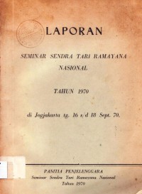 Image of Laporan Seminar Sendra Tari Ramayana Nasional